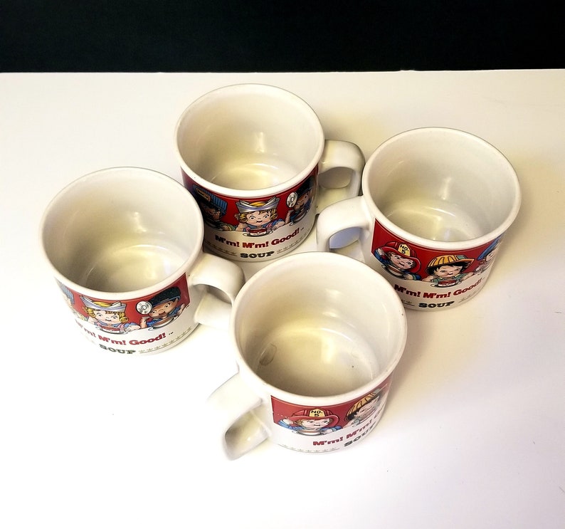 Vintage Soup Bowls Vintage Campbell Kids Soup Mugs Glazed Finish Created in 1997