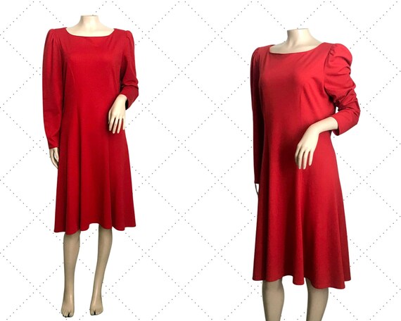 70s Red Dress - COCO OF CALIFORNIA - Graceful Pri… - image 5