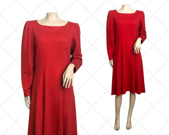 70s Red Dress - COCO OF CALIFORNIA - Graceful Pri… - image 3