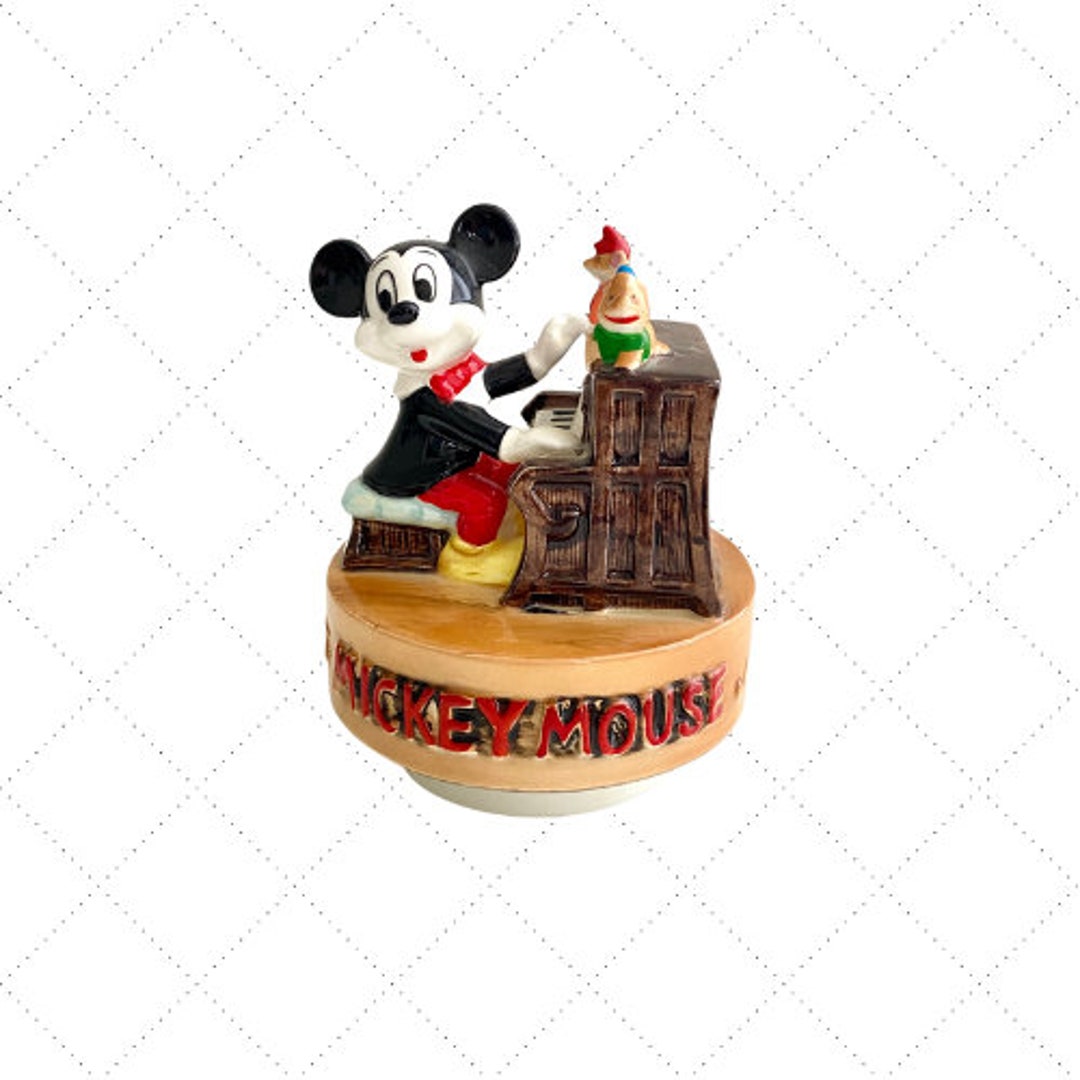 Vintage MICKEY MOUSE Music Box Plays the Mouseketeer Song Etsy