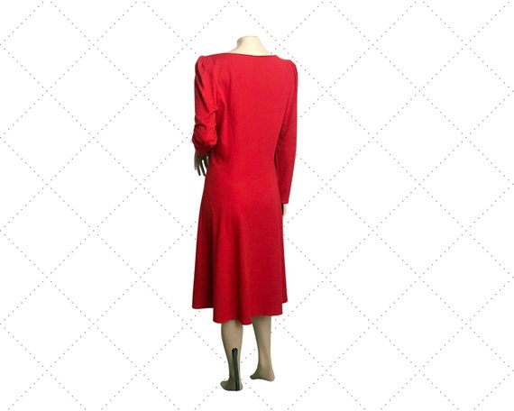 70s Red Dress - COCO OF CALIFORNIA - Graceful Pri… - image 2