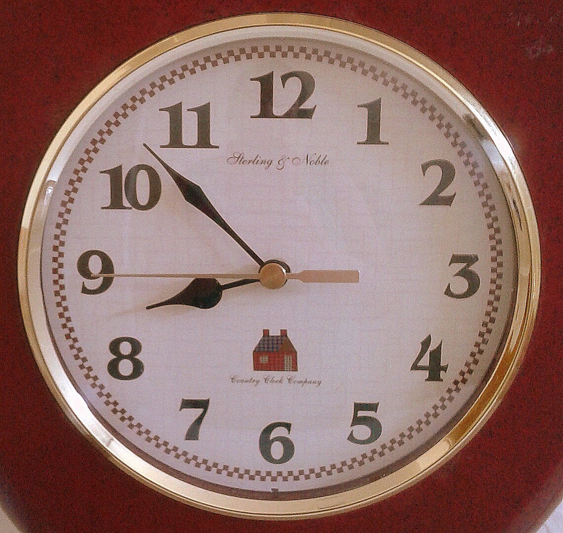 Retro Kitchen Apple Clock Sterling & Noble Country Clock Etsy