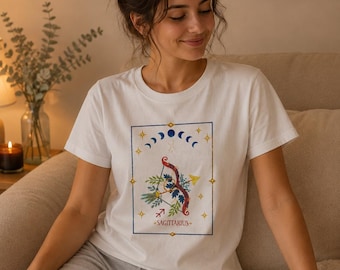 Koszulka z symbolem zodiaku Strzelca w kolorach Comfort Colors*, koszulka urodzinowa Strzelca, prezent dla Strzelca, koszulka z horoskopem astrologicznym, konstelacja Strzelca