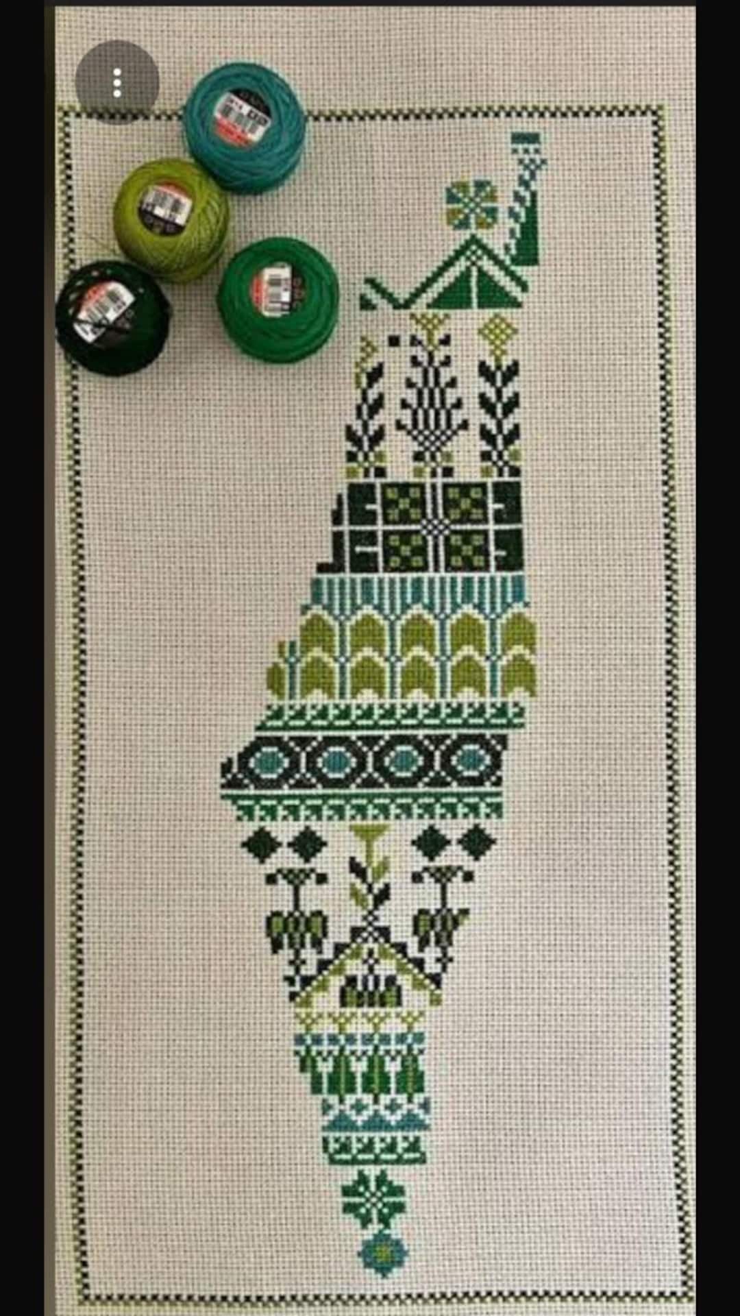 Hand-embroidered Palestine Map - Tatreez Wall Art – Cultural Decor - Etsy