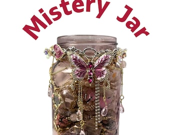 Barattolo dei gioielli, gioielli misteriosi, gioielli a sorpresa, portagioie misterioso, barattolo dei gioielli, gioielli vintage, scatola