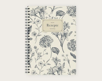 Recipe Book A5 | Nature Pattern Nr. 2 | Blank Cookbook To Write Your Own Recipes