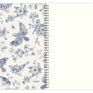 Set of 2 Notebooks A4 Flowers & Birds journal note pad image 3