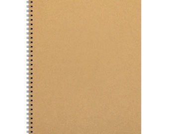 Notizblock DIN A4 - Farbe Sand | Notizbuch | Notizbücher | Notizheft | Schreibblock | Ringblock | Spiralblock