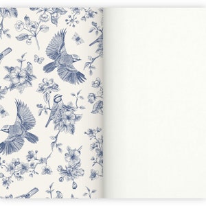 Set of 3 Notebooks Stapled A5 Flower & Butterfly Patterns image 5