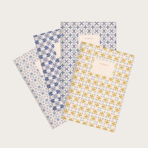 4er-Set Notizhefte A4 | Artisan Tiles