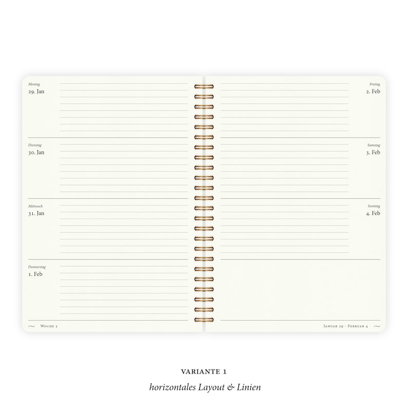 Calendar A5 2024 Horizontal or Vertical Layout Ruled or Dot Grid image 4