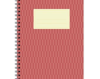 Notebook A5 - Patrón rojo