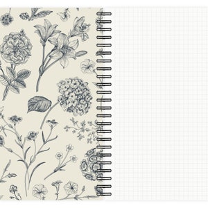 Cuaderno A5 / Estampado de Flores imagen 3