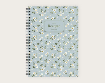Livre de recettes A5 | Boho Floral Nr. 4 | Livre de cuisine vierge pour écrire vos propres recettes
