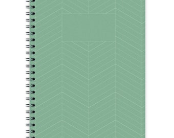 Cuaderno A5 - Patrón Geométrico No. 4 / Padua-Verde