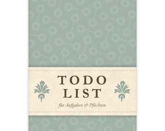 Todo List A6 | Turqouise | notebook | note pad | lists | gift tags | paper tags | planner | spiral notebook | organizer | present idea