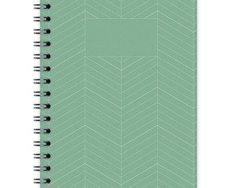 Notebook A6 | Geometric Pattern No. 4 | Padua-Green | organizer | planner | journal | notepad