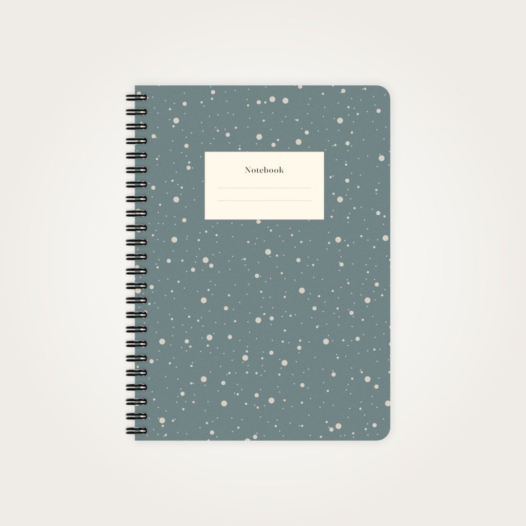 Notebook A5 | Grey Speckles Pattern - Etsy