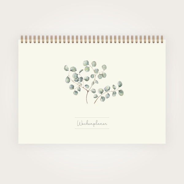 Wochenplaner Eukalyptus A4 | 50 Blatt | Botanical | Termine Todo