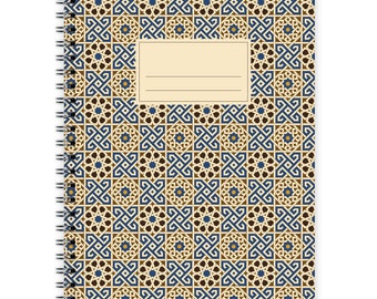 Cuaderno A5 / Patrón Marroquí #3 / organizador / planificador / diario encuadernado en espiral