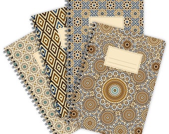 4er-Pack Notizblöcke Muster Marokko A5