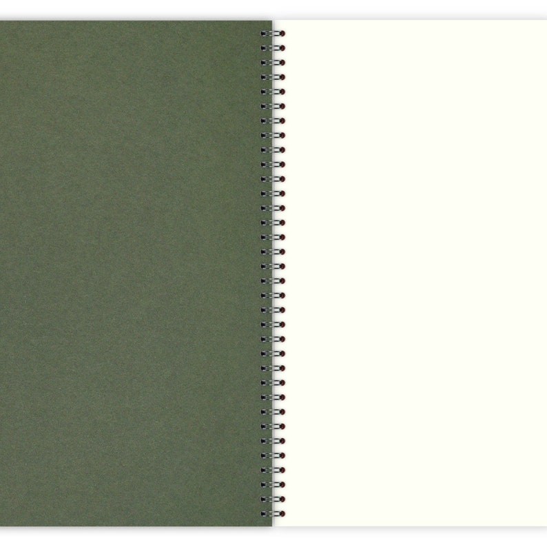 Notizblock DIN A4 Farbe Waldgrün Notizbuch Notizbücher Notizheft Schreibblock Ringblock Spiralblock plain (blanko)