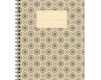 Notebook A5 | Moroccan Pattern #1 | organizer | planner | spiral bound journal