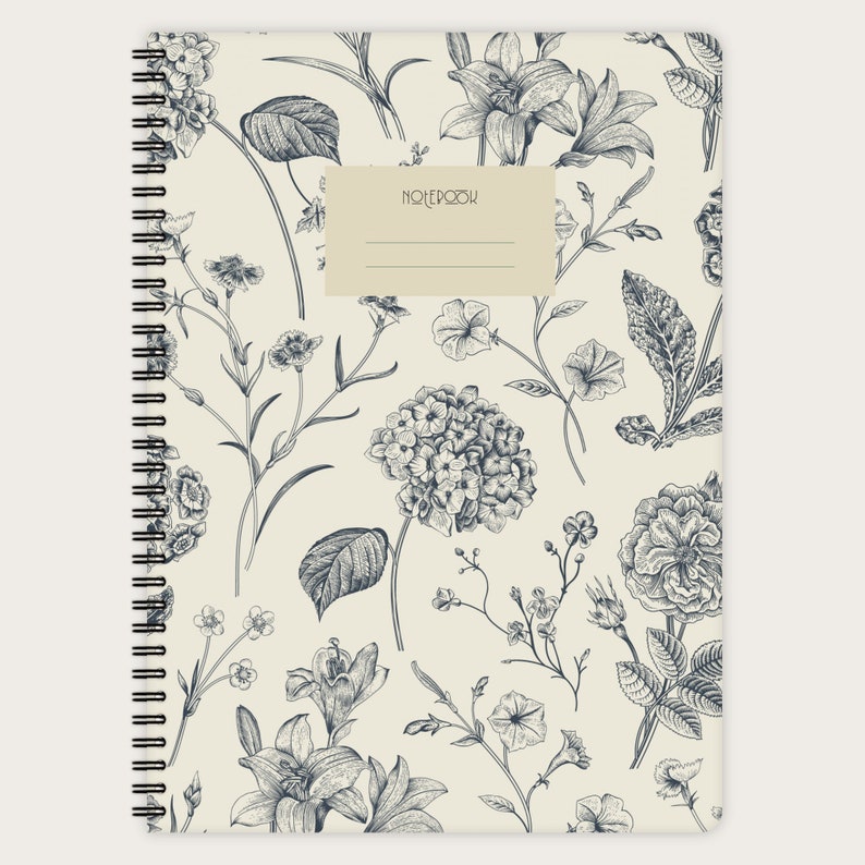 Set of 2 Notebooks A4 Flowers & Birds journal note pad image 8