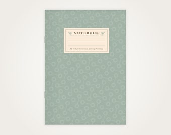 Notebook Stapled A5 | Turquoise Pattern