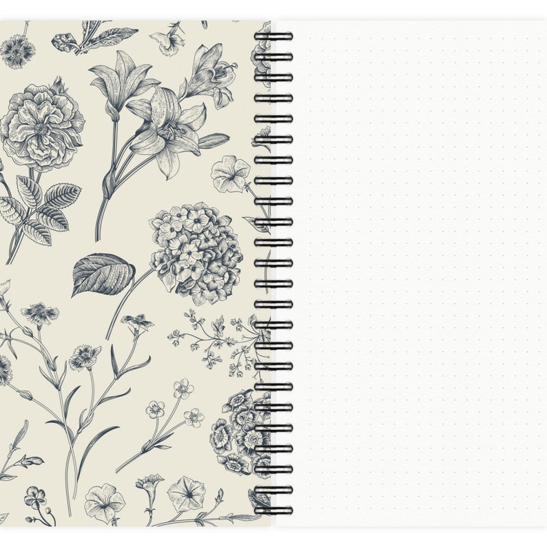 Cuaderno A5 / Estampado de Flores imagen 5