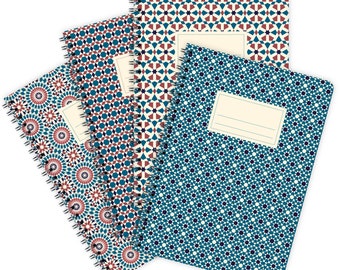 Set of 4 Notebooks A5 – Moroccan Patterns #2