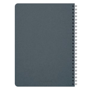 May include: A dark gray spiral bound notebook with a textured cover. The notebook has a small, white logo that says "remarkable" on the bottom right corner.