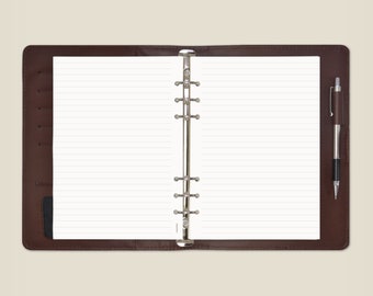 Einlagen A5 liniert | 7 mm Abstand | filofax webster’s pages kikki k | kalender organizer kalendereinlagen liniert schreiben