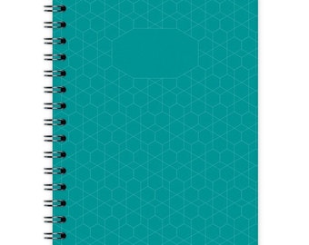Notebook A6 | Geometric Pattern No. 2 | Persian-Green | organizer | planner | journal | notepad