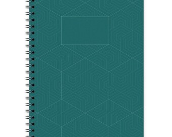 Cuaderno A5 - Patrón Geométrico N°3 / Atolón-Verde