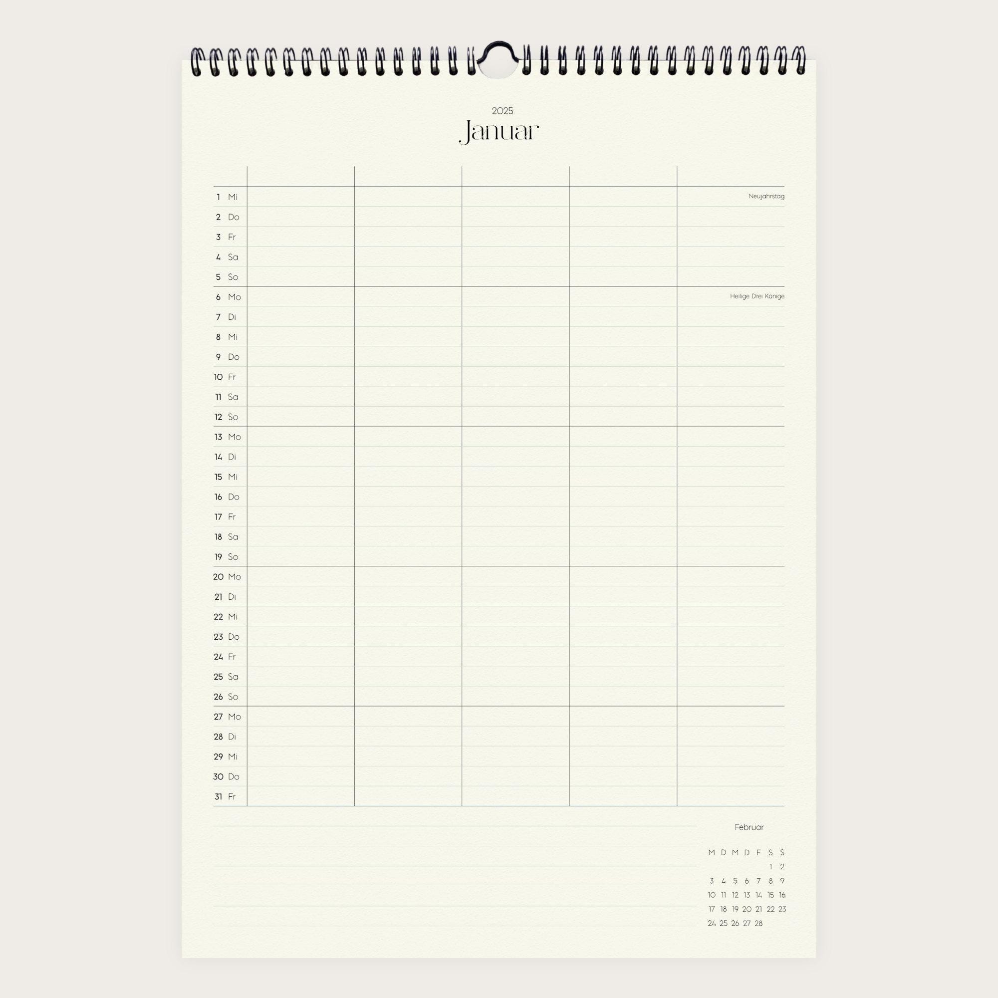 DIN A3 Familien- und Planungs-Wandkalender 2025 – Perfekt für Familien oder berufliche Zwecke