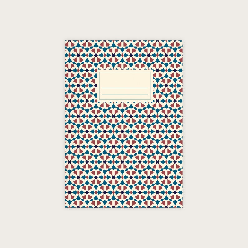 Notebook Stapled A6 Moroccan 7 journal note pad memo image 1