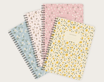 Set of 4 Notebooks A5 – Floral Boho Patterns