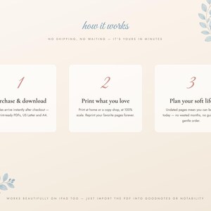 Dusty Blue Printable Planner Bundle, Undated Daily Weekly Monthly Planner, Habit Tracker, Budget, Meal Plan, Self Care, A4 Letter PDF image 10