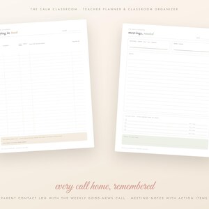 Teacher Planner Printable, Undated Lesson Planner, Grade Tracker, Attendance Sheet, Seating Chart, Sub Plans, Back to School, A4 Letter PDF imagen 6
