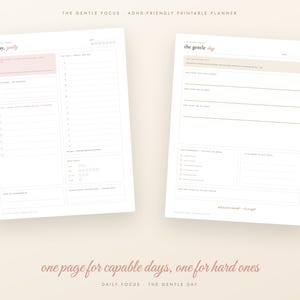 ADHD planner afdrukbare bundel, ongedateerde dagelijkse planner volwassen ADHD, dopaminemenu, hersendump, gewoontetracker, routines, A4-brief-pdf afbeelding 3
