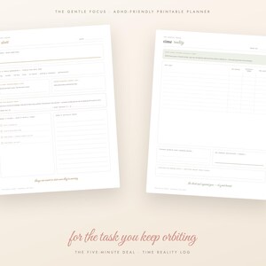 ADHD planner afdrukbare bundel, ongedateerde dagelijkse planner volwassen ADHD, dopaminemenu, hersendump, gewoontetracker, routines, A4-brief-pdf afbeelding 6