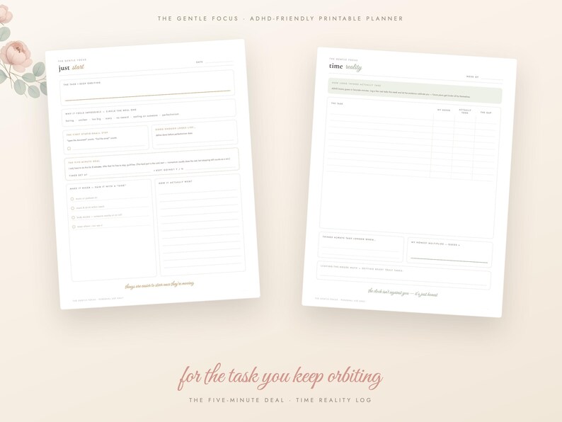 ADHD planner afdrukbare bundel, ongedateerde dagelijkse planner volwassen ADHD, dopaminemenu, hersendump, gewoontetracker, routines, A4-brief-pdf afbeelding 6