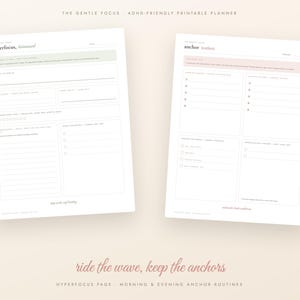 ADHD planner afdrukbare bundel, ongedateerde dagelijkse planner volwassen ADHD, dopaminemenu, hersendump, gewoontetracker, routines, A4-brief-pdf afbeelding 7