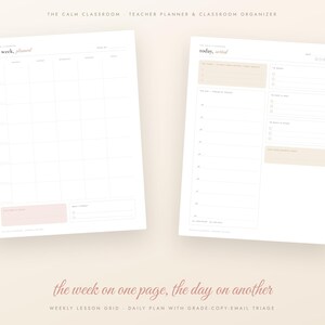 Teacher Planner Printable, Undated Lesson Planner, Grade Tracker, Attendance Sheet, Seating Chart, Sub Plans, Back to School, A4 Letter PDF imagen 3