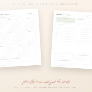 Teacher Planner Printable, Undated Lesson Planner, Grade Tracker, Attendance Sheet, Seating Chart, Sub Plans, Back to School, A4 Letter PDF imagen 7