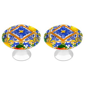 Small Mediterranean Round Cabinet Knobs 2-Pack