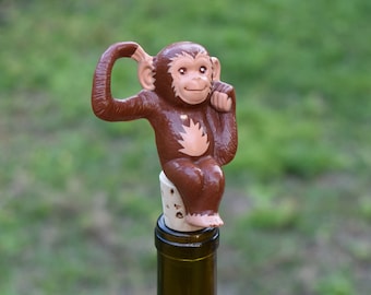 Monkey Wine Bottle Stopper