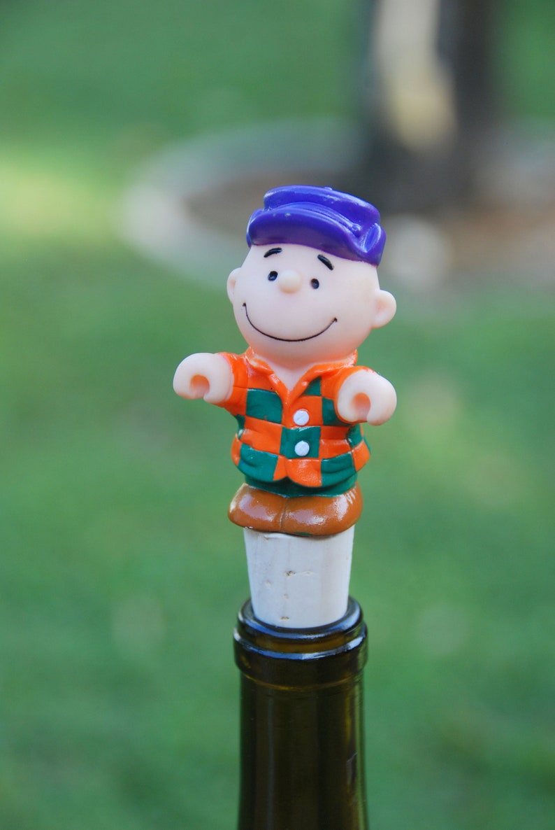 Peanuts Wine Bottle Stopper Snoopy Charlie Brown Lucy Linus Etsy