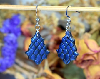 Snake Skin Polymer Clay Earrings, Dangle
